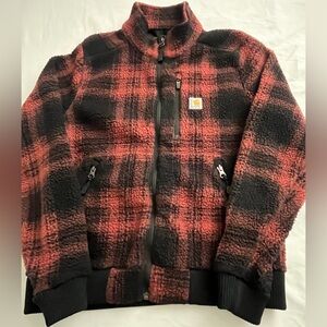 ✨Carhartt Red and Black Sherpa Jacket✨